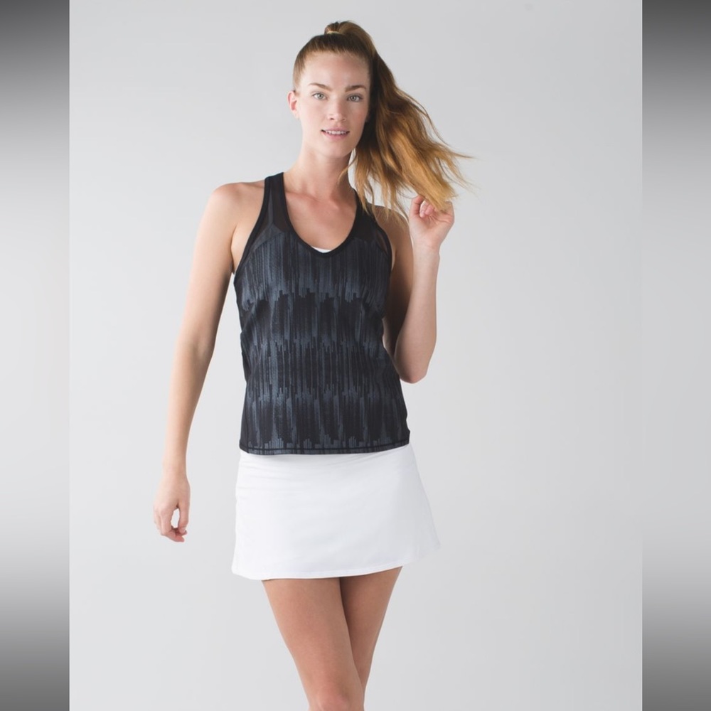 Lululemon Racerback Scratch Top Match Black Pattern 4
